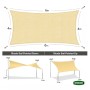 Ορθογώνιο Πανί Σκίασης 4x6m (Beige) της Grasher STB74631 trazeras|STB74631