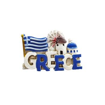 Trazeras|Μαγνητάκι Greece, Mill With Flag