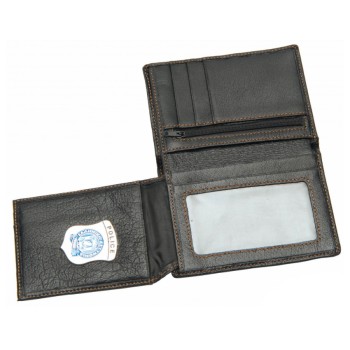 Δερμάτινο Πορτοφόλι Ελληνικής Αστυνομίας με Μεταλλικό Σήμα (Μαύρο) της Armymania ARM53194 Trazeras|201400