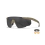 Επιχειρησιακά Γυαλιά, Σετ 3 Φακών Saber Advanced Grey / Clear / Light Rust Mod.308T (Matte Tan) της Wiley X WIL77465 trazeras|WIL77465