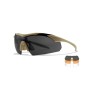Γυαλιά Προστασίας / Ηλίου Σετ 3 Φακών WX Vapor 2.5 Grey / Light Rust / Clear Mod.3512 (Matte Tan) της Wiley X WIL77483 trazeras|WIL77483