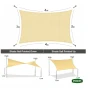 Ορθογώνιο Πανί Σκίασης 3x4m (Beige) της Grasher STB74627 trazeras|STB74627