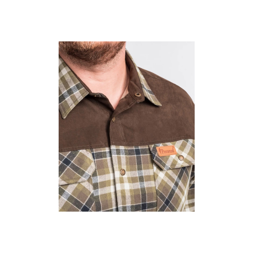Αντιανεμικό Πουκάμισο Douglas 9436 (Olive/Terracotta) της Pinewood TOY62754 trazeras|TOY62754