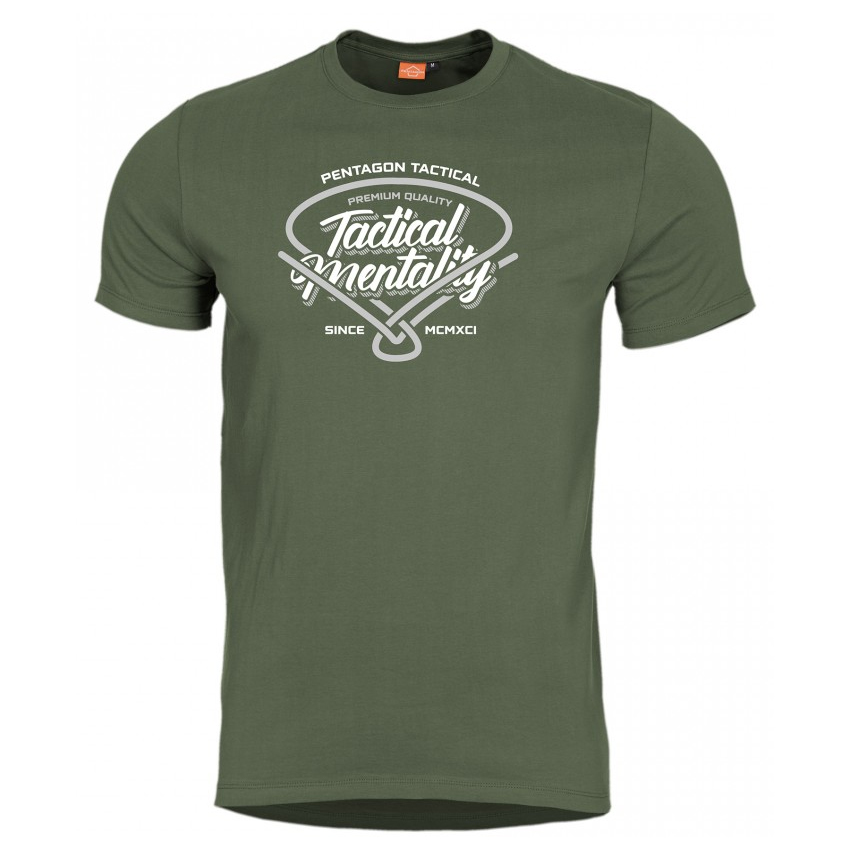Μπλουζάκι Ageron "Tactical Mentality" (Olive) της Pentagon PEN63353 trazeras|PEN63353