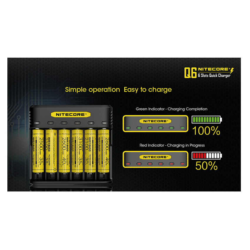 Φορτιστής Q6, Quick Charger, 2A,24w της Nitecore VAS63847 trazeras|VAS63847