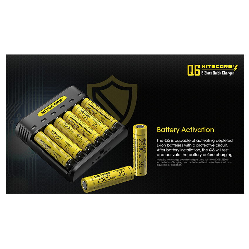 Φορτιστής Q6, Quick Charger, 2A,24w της Nitecore VAS63847 trazeras|VAS63847
