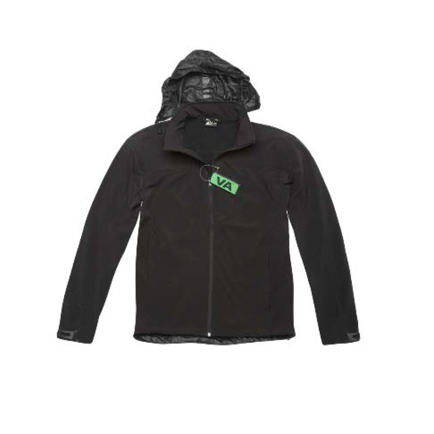 Softshell Τζάκετ με Πτυσσόμενη Κουκούλα (Μαύρη) της VA, VAL64662 trazeras|VAS64662