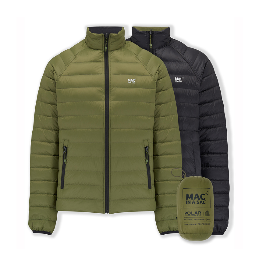 Πουπουλένιο Μπουφάν Polar Down 2 Όψεων (Khaki/Black) της Mac In A Sac TSO65118 trazeras|TSO65118