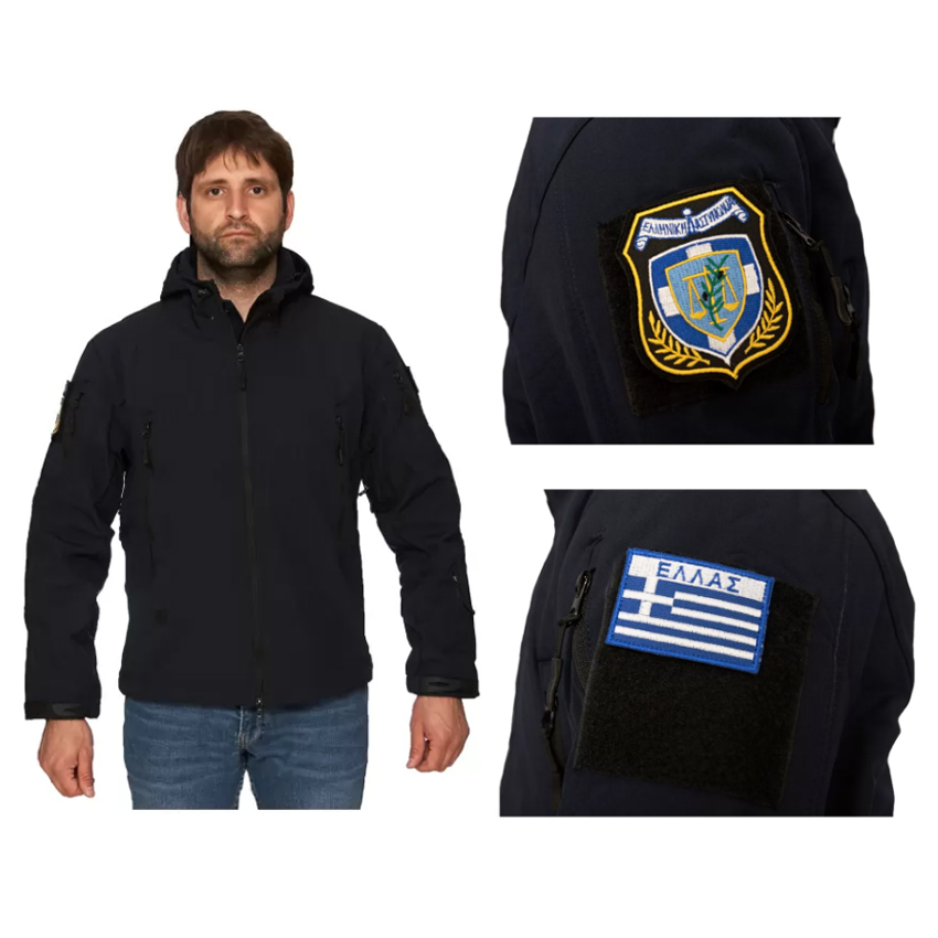 Αδιάβροχο Επιχειρησιακό Softshell Police Defender (Μπλε) TRA58571 trazeras|TRA58571