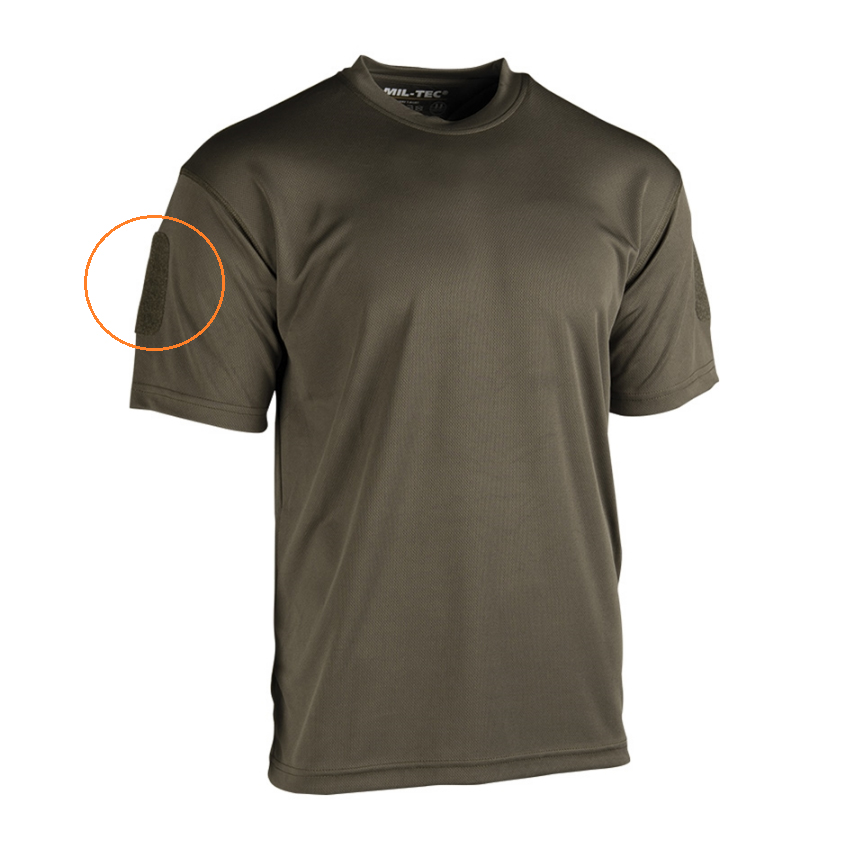 Κοντομάνικη Μπλούζα Tactical Quick Dry (Χακί) της Mil-Tec STU28238 trazeras|STU28238