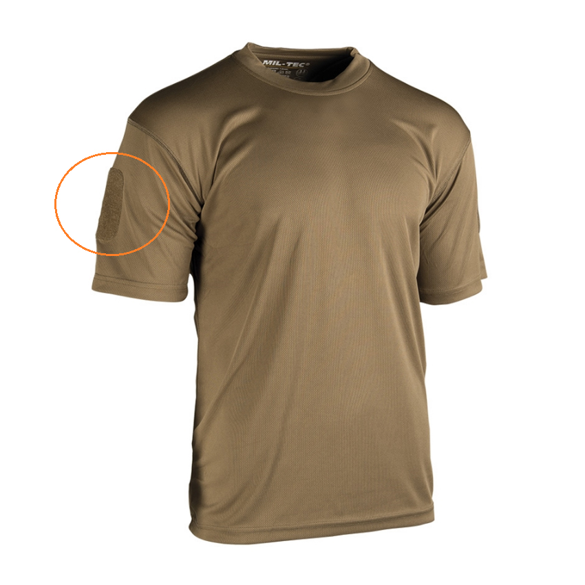 Κοντομάνικη Μπλούζα Tactical Quick Dry (Coyote) της Mil-Tec STU30484 trazeras|STU30484