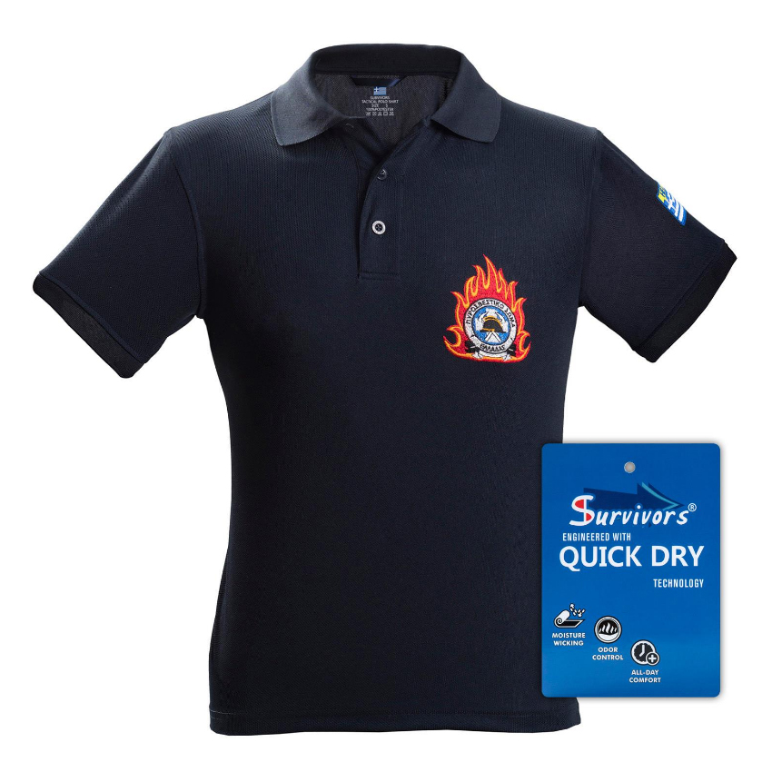 Κοντομάνικη Μπλούζα Πυροσβεστικής Polo Quick Dry και Υπερμεγέθη (Navy) της Survivors SUR66918 trazeras|SUR66918