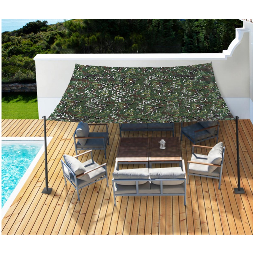 Δίχτυ Σκίασης Διπλής Όψης 2x3m με Αρτάνη (Greek Camo / Gray) της Trazeras Army STB67319 trazeras|STB67319