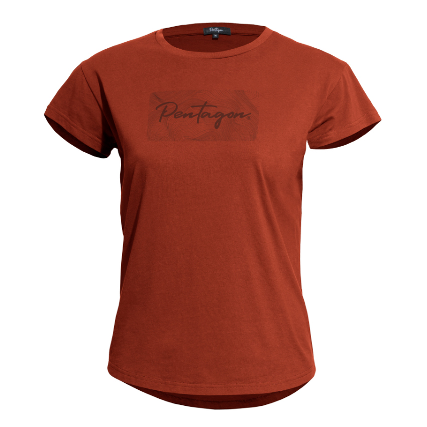 Γυναικεία Κοντομάνικη Μπλούζα T-Shirt Ladies Tee Contour (Maroon Red) της Pentagon PEN68939 trazeras|PEN68939