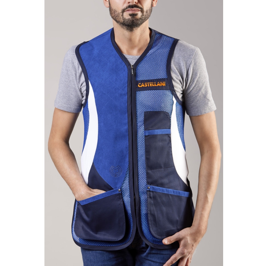 Σκοπευτικό Γιλέκο Rio Mesh Alcantara (White/Light Blue/Navy) της Castellani TOY71208 trazeras|TOY71208