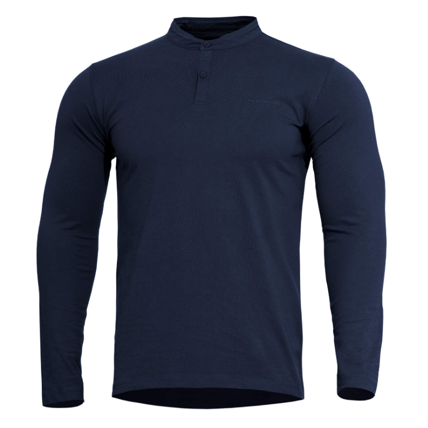 Μπλουζάκι Romeo Henley 2.0 Long Shirt (Midnight Blue) της Pentagon PEN71465 trazeras|PEN71465