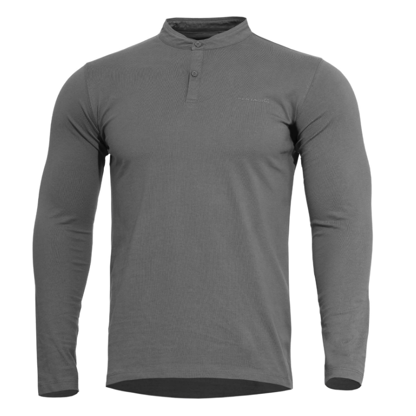 Μπλουζάκι Romeo Henley 2.0 Long Shirt (Wolf Grey) της Pentagon PEN71467 trazeras|PEN71467