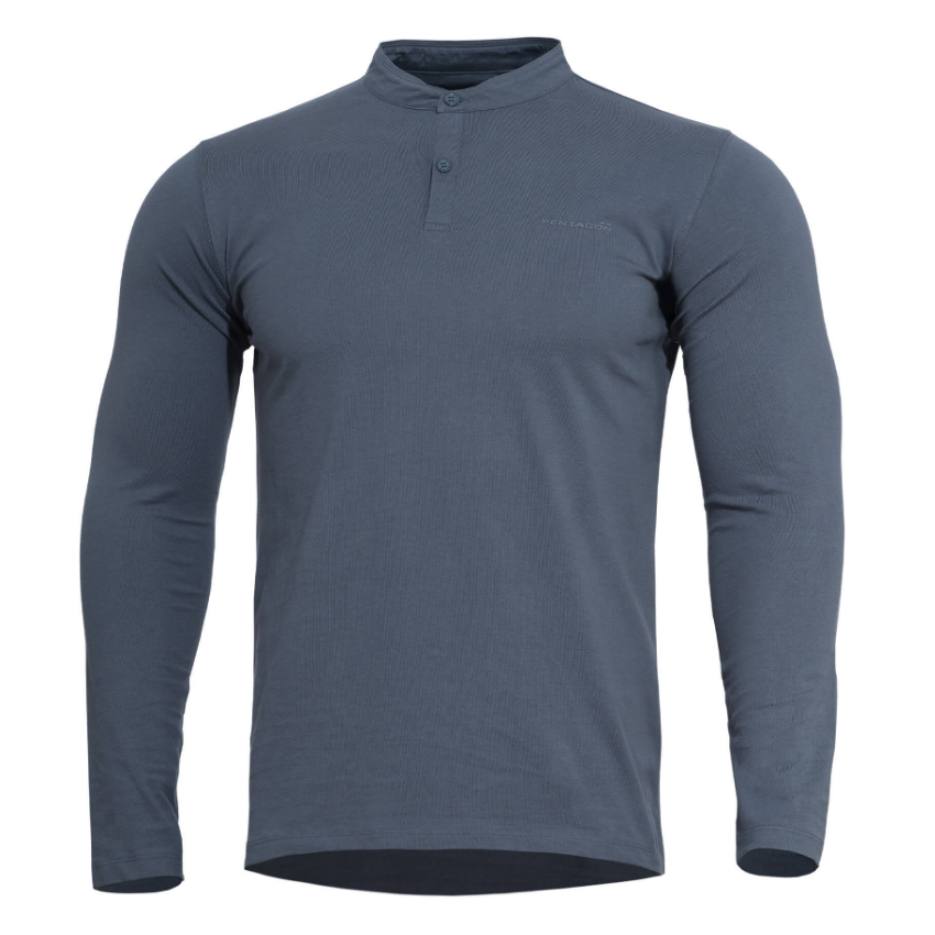 Μπλουζάκι Romeo Henley 2.0 Long Shirt (Charcoal Blue) της Pentagon PEN71469 trazeras|PEN71469