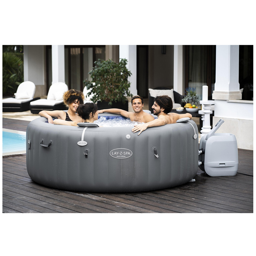 Φουσκωτό Santorini Hydro Jet 216x80cm της Lay-Z-SPA UNI73056 trazeras|UNI73056