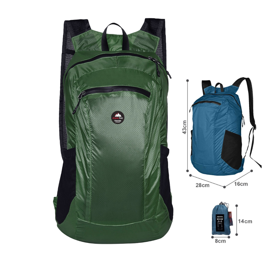 Ελαφρύ Αναδιπλούμενο Σακίδιο Πλάτης Backpack Journey (Green) της Alpin Pro, KRE73426 trazeras|KRE73426