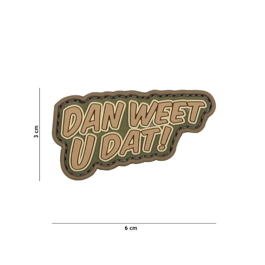 Σήμα Patch PVC, Dan Weet U Dat (Brown) της 101INC, VAN73616 trazeras|VAN73616