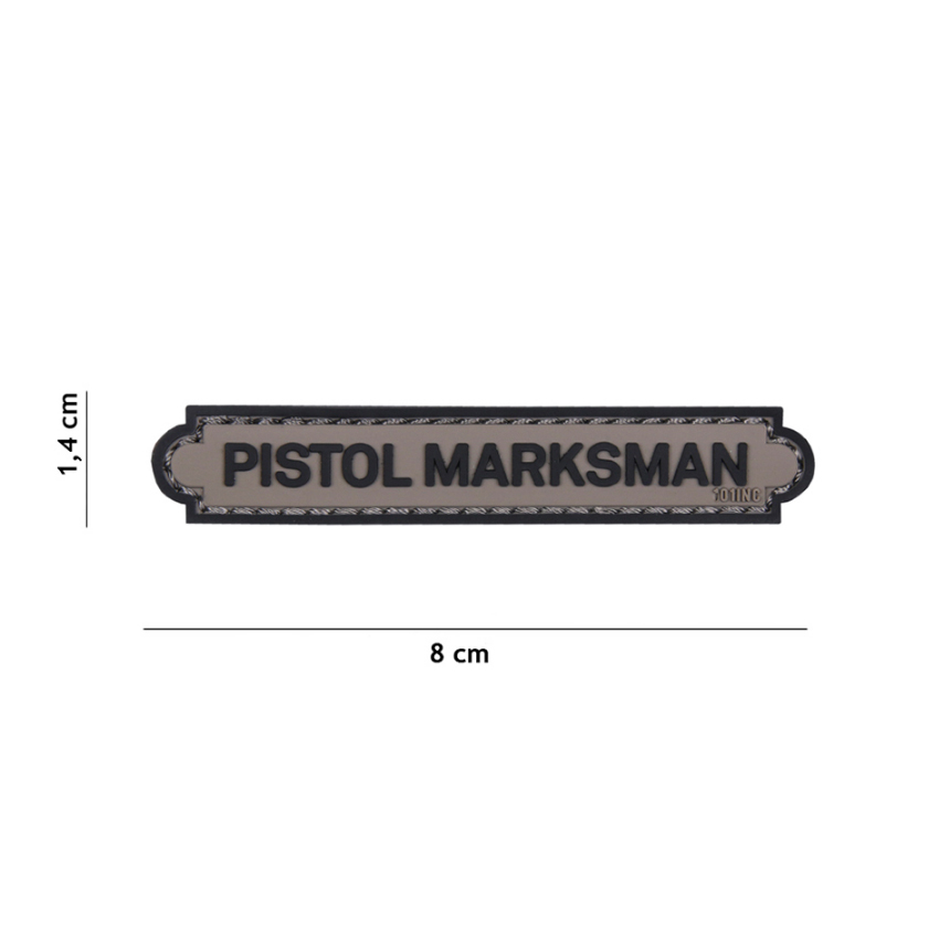 Σήμα Patch PVC, Pistol Marksman (Grey) της 101INC, VAN73629 trazeras|VAN73629