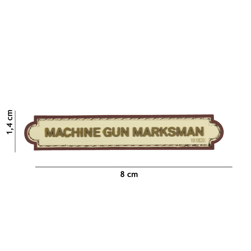 Σήμα Patch PVC, Machine Gun Marksman (Grey) της 101INC, VAN73640 trazeras|VAN73640