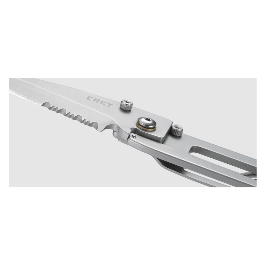 Σουγιάς K.I.S.S. Silver W/Triple Point Serrations της CRKT, VAS74223 trazeras|VAS74223