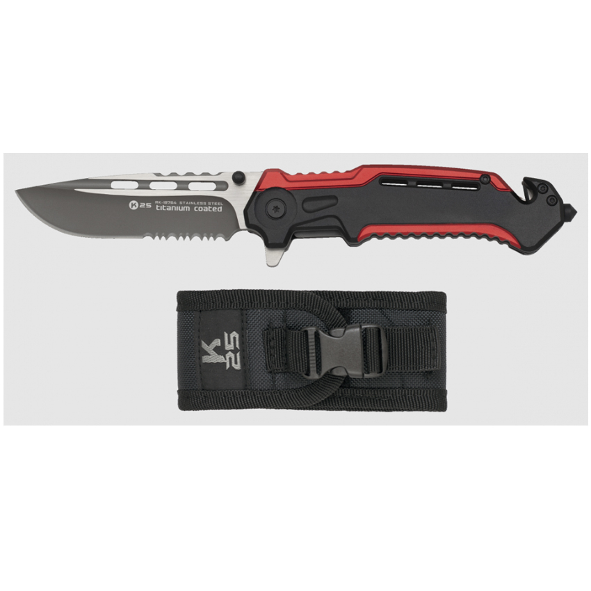 Σουγιάς Folding Knife (Red/Black) της Κ25, VAS75724 trazeras|VAS75724