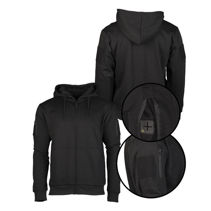 Ζακέτα Tactical Hoodie (Black) της Mil-Tec STU76504 trazeras|STU71385
