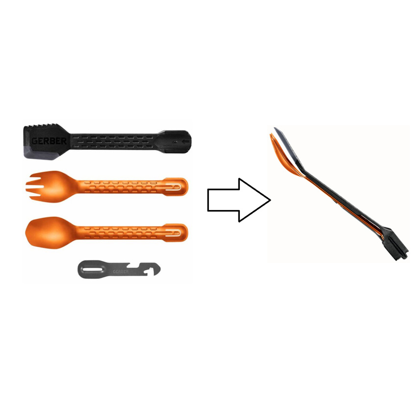 Έξυπνο Σετ Φαγητού Compleat Flat (Orange/Black) της Gerber TSO78684 trazeras|TSO78684