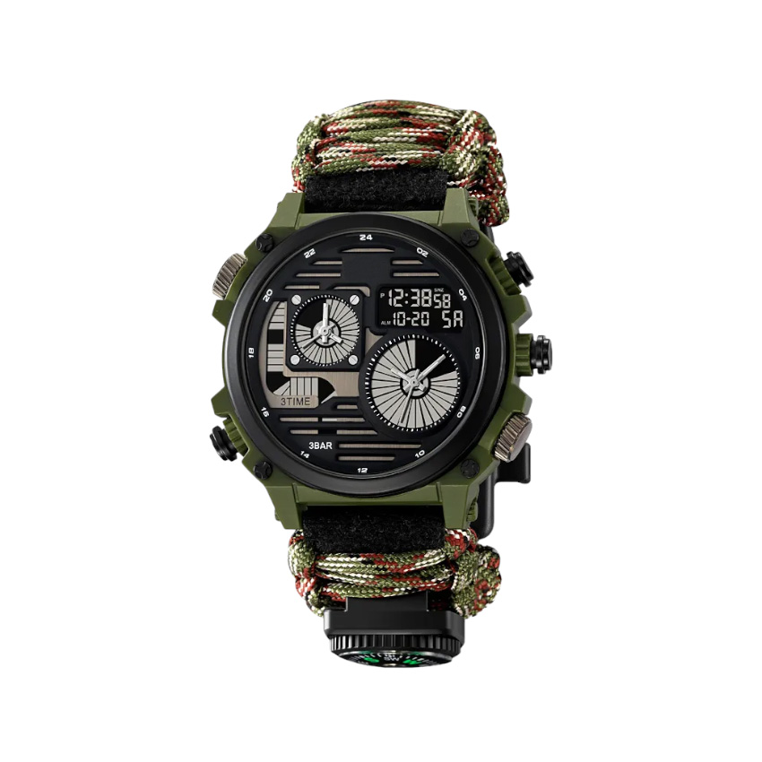 Ψηφιακό/Αναλογικό Ρολόι Χειρός Mod.2202 (Army Green) TRD78757 trazeras|TRD78757