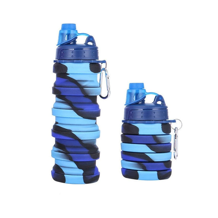 Πτυσσόμενο Παγούρι Σιλικόνης 500ml (Blue) TRD79005 trazeras|TRD79005