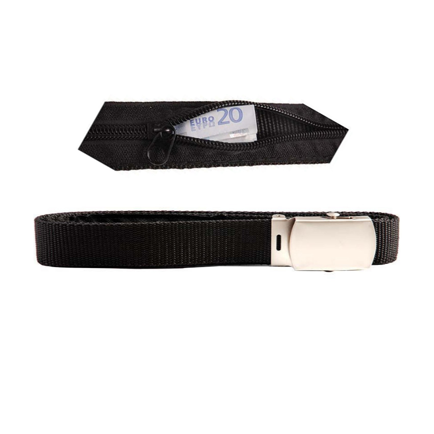 Ζώνη Money Web Belt με Κρυφή Θήκη Χρημάτων (Black) της Fosco Industries VAN79790 trazeras|VAN79790
