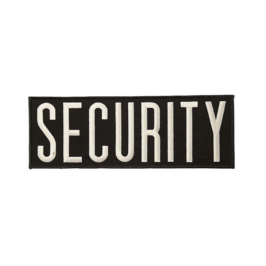 Μεγάλο Σήμα Πλάτης Patch, Security, (Black/White) της Fostex Garments, VAN79934 trazeras|VAN79934