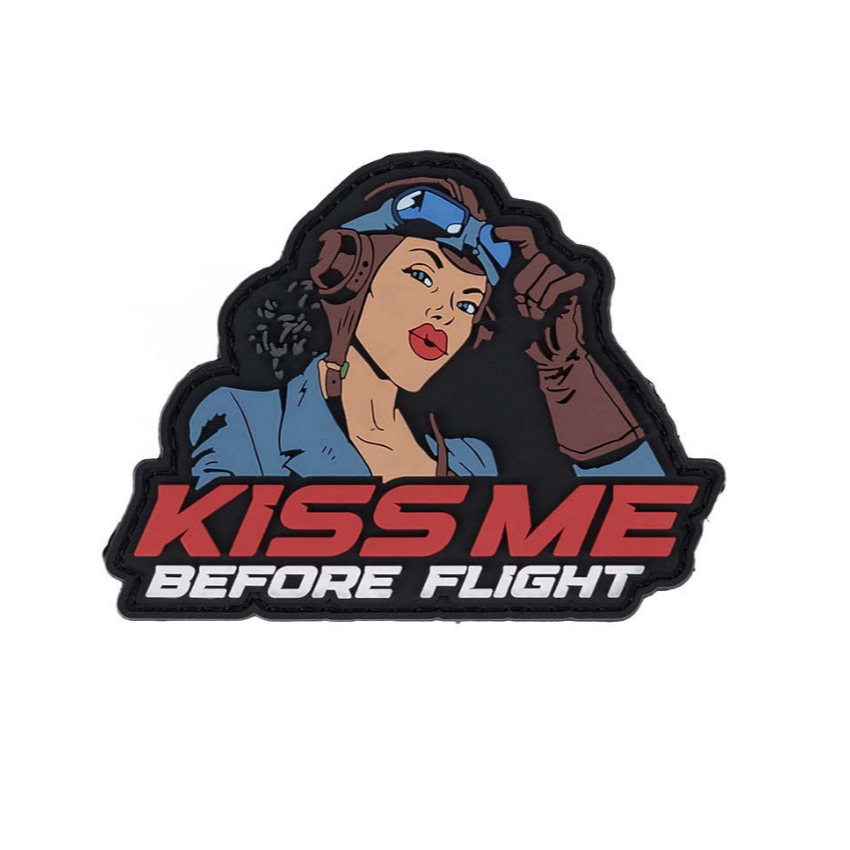 Σήμα Patch, 3D, PVC, Kiss Me Before Flight της 101 INC, VAN81602 trazeras|VAN81602