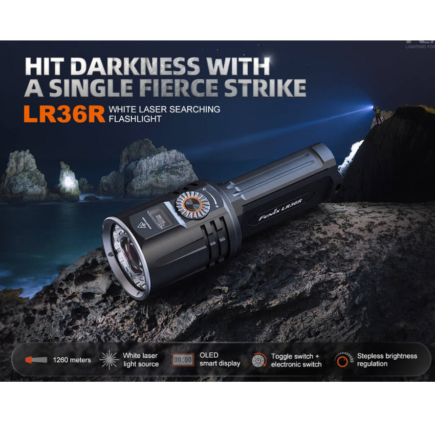 Επαναφορτιζόμενος Φακός Laser LR36R, 10.000 Lumens της Fenix VEL84891 trazeras|VEL84891