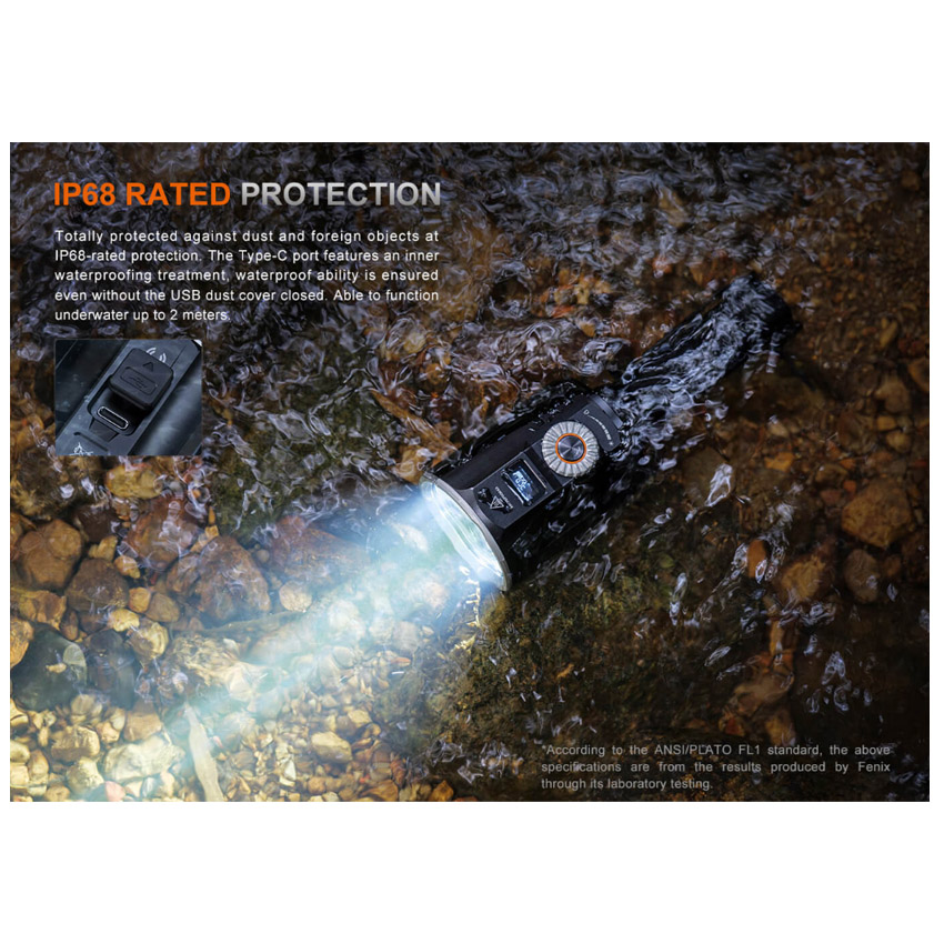Επαναφορτιζόμενος Φακός Laser LR36R, 10.000 Lumens της Fenix VEL84891 trazeras|VEL84891