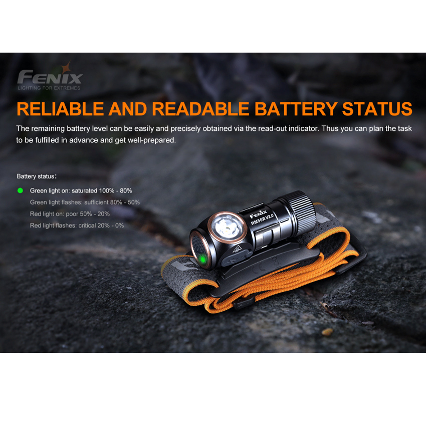 Επαναφορτιζόμενος Φακός Κεφαλής HM50R V2.0 της Fenix VEL84918 trazeras|VEL84918