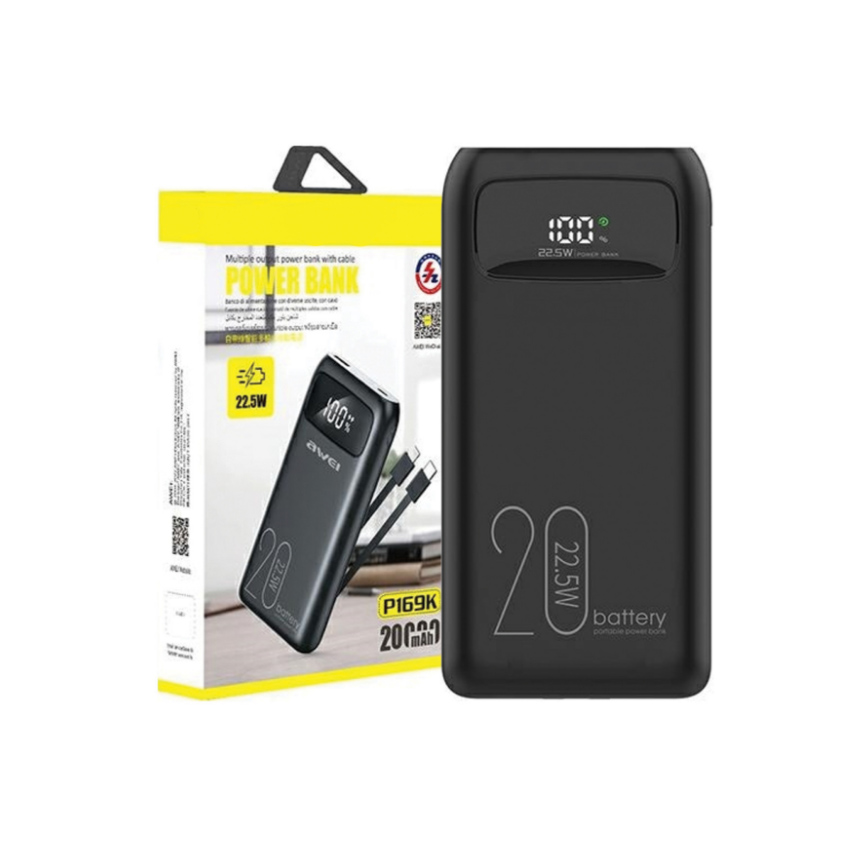 Φορτιστής Μπαταριών Power Bank P169K, 20.000mah, TRD85011 trazeras|TRD85011