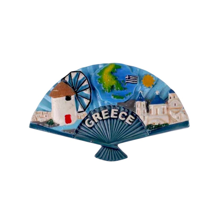 Tουριστικό Μαγνητάκι Greece, Mod.678045, Βεντάλια, TRD85123 trazeras|TRD85123