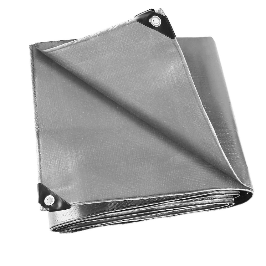 Αδιάβροχος Μουσαμάς - Τέντα με Κρίκους 190 gr/m2, Γκρι (12 Μεγέθη) με Δώρα Tire Ups της Grasher STB85179 trazeras|STB85179