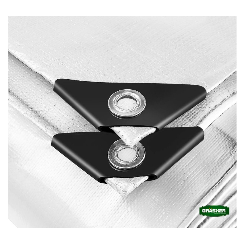 Αδιάβροχος Μουσαμάς - Τέντα με Κρίκους 190 gr/m2, Λευκό (12 Μεγέθη) της Grasher STB85181 trazeras|STB85181