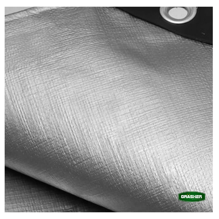 Αδιάβροχος Μουσαμάς - Τέντα με Κρίκους 250 gr/m2, Γκρι (4 Μεγέθη) με Δώρα Tire Ups της Grasher STB85185 trazeras|STB85185