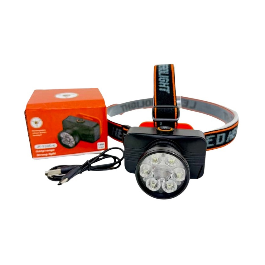 Επαναφορτιζόμενος Φακός Κεφαλής LED, Mod.1030-6, TRD85633 trazeras|TRD85633