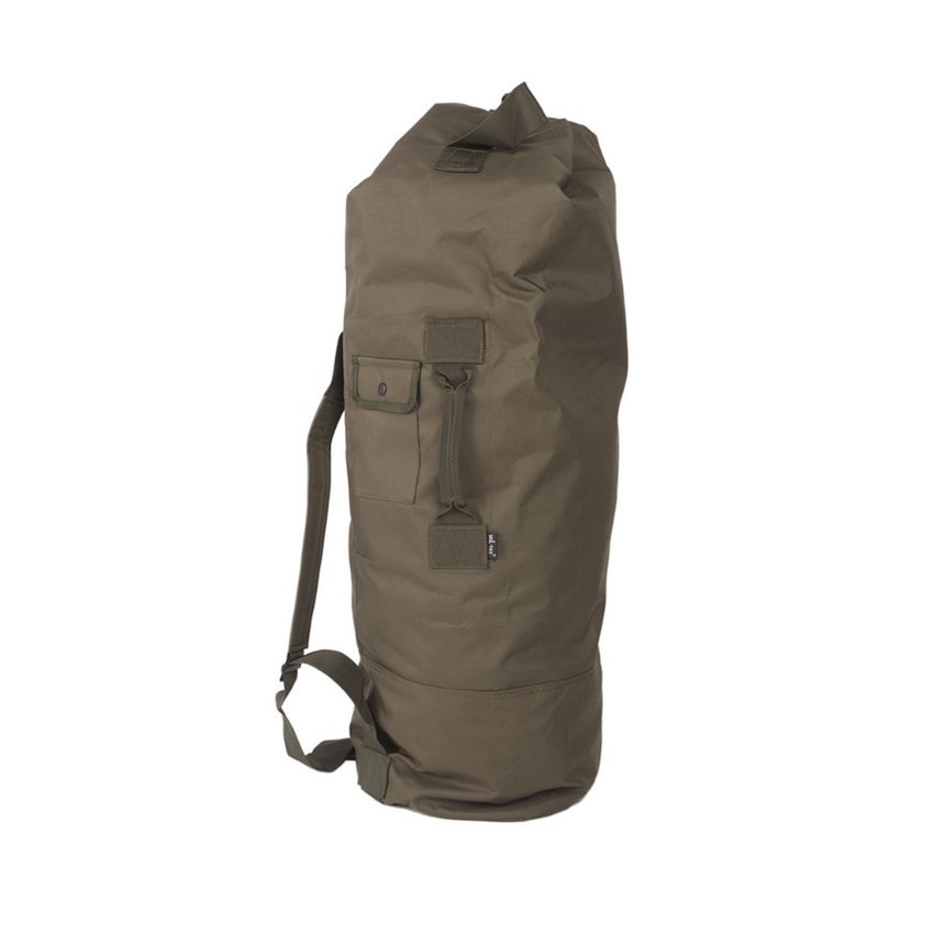 Σάκος Ιματισμού, Λουκάνικο 75L, OD US Polyester Double Strap Duffle Bag της Mil-Tec, STU85688 trazeras|STU85688