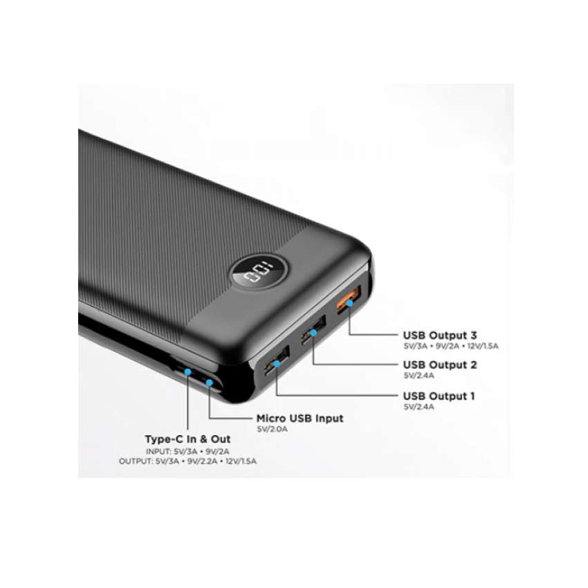 Power Bank 30.000 Mah της Veger VEL85810 trazeras|VEL85810