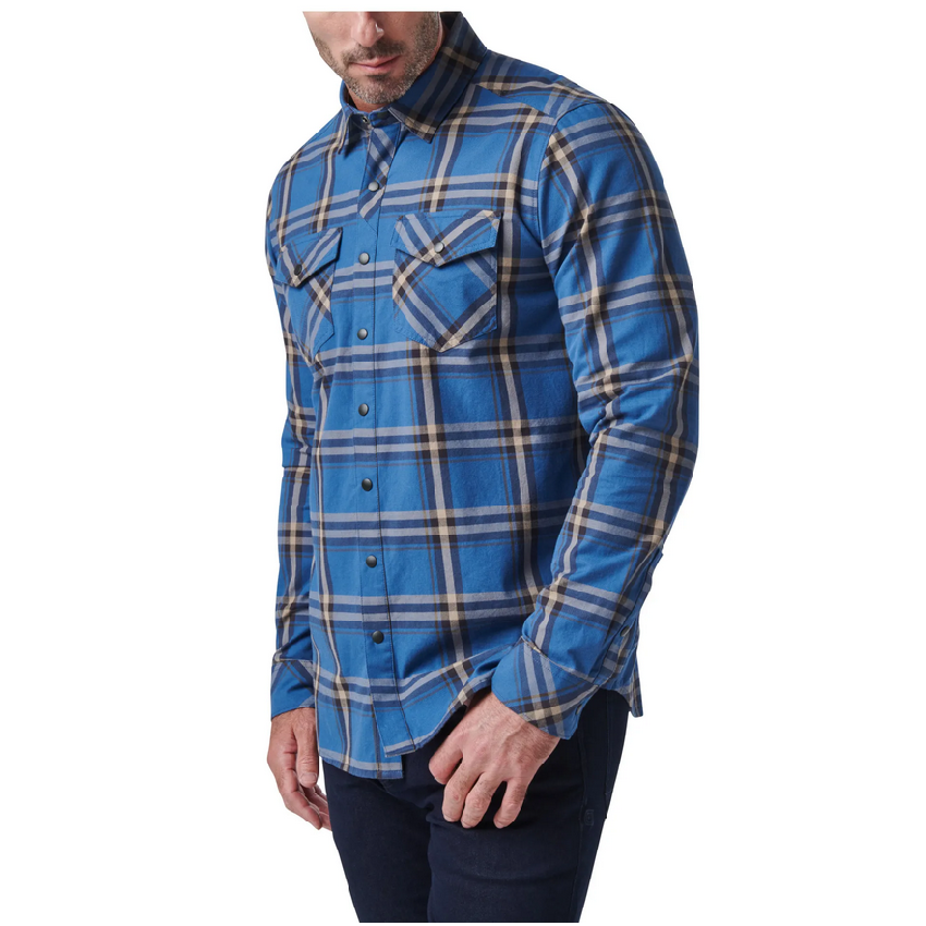 Πουκάμισο Gunner Plaid Long Sleeve (Blue Plaid) της 5.11 Tactical FIV63502 trazeras|FIV63502