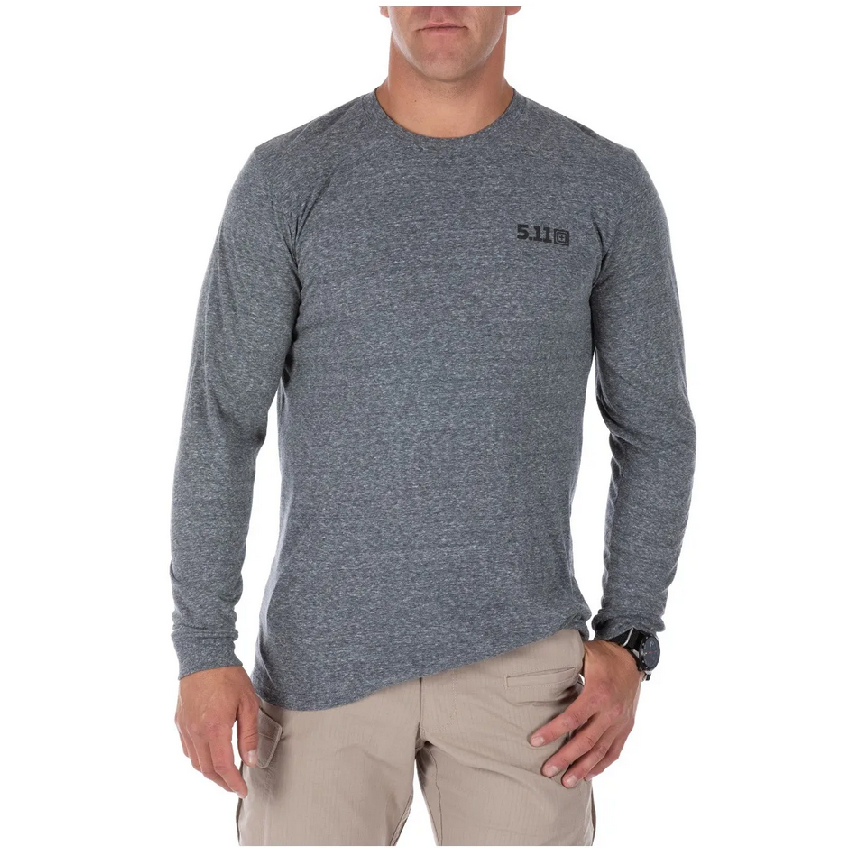 Μπλούζα Triblend Legacy Long Sleeve Tee (Heather Gray) της 5.11 Tactical FIV63862 trazeras|FIV63862