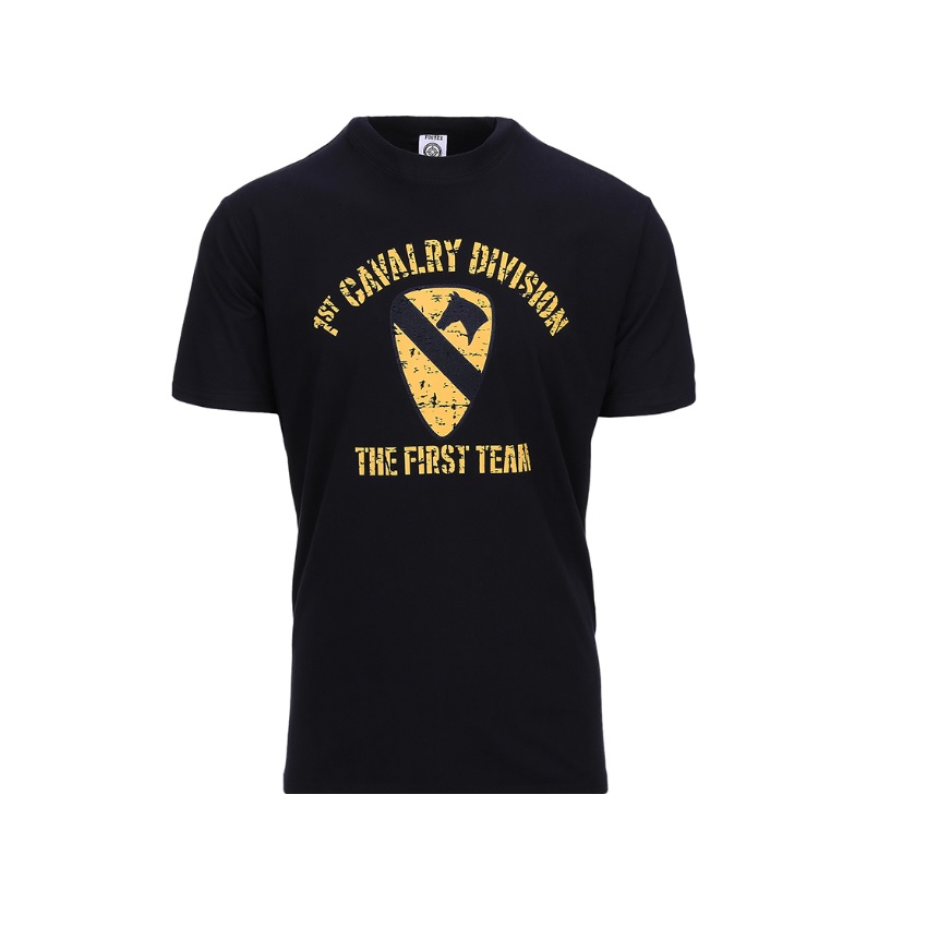 Βαμβακερή Κοντομάνικη Μπλούζα 1st Cavalry Division (Μαύρη) της Fostex Garments VAN66506 trazeras|VAN66506